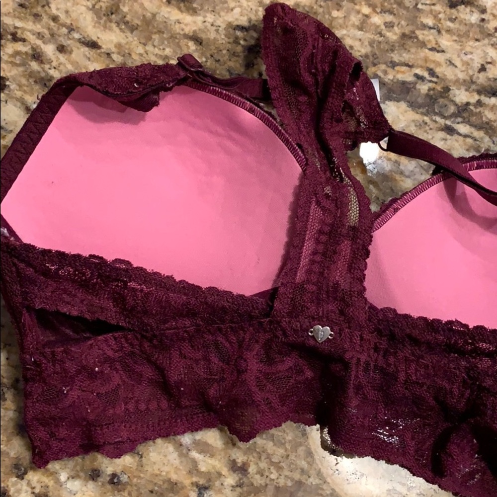 Burgundy and black PINK bralettes - Picture 3 of 3